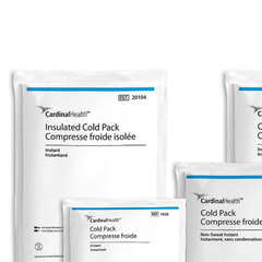 instant cold pack cardinal health general purpose medium 6 x 6 1 2 inch plastic ammonium nitrate water disposable packaging type case