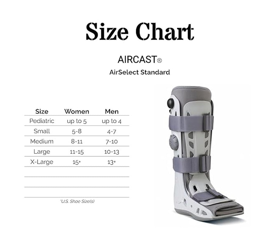 Air Walker Boot Aircast AirSelect Short Pneumatic Adult Large Short, Packaging Type- Each