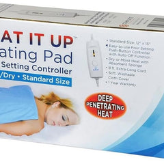 heating pad 12 x15 moist dry 4 position switch auto off