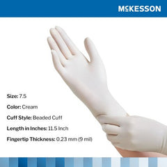 mckesson perry performance plus surgical glove size 7 5 cream mckesson perry performance plus surgical glove mk1044707bx