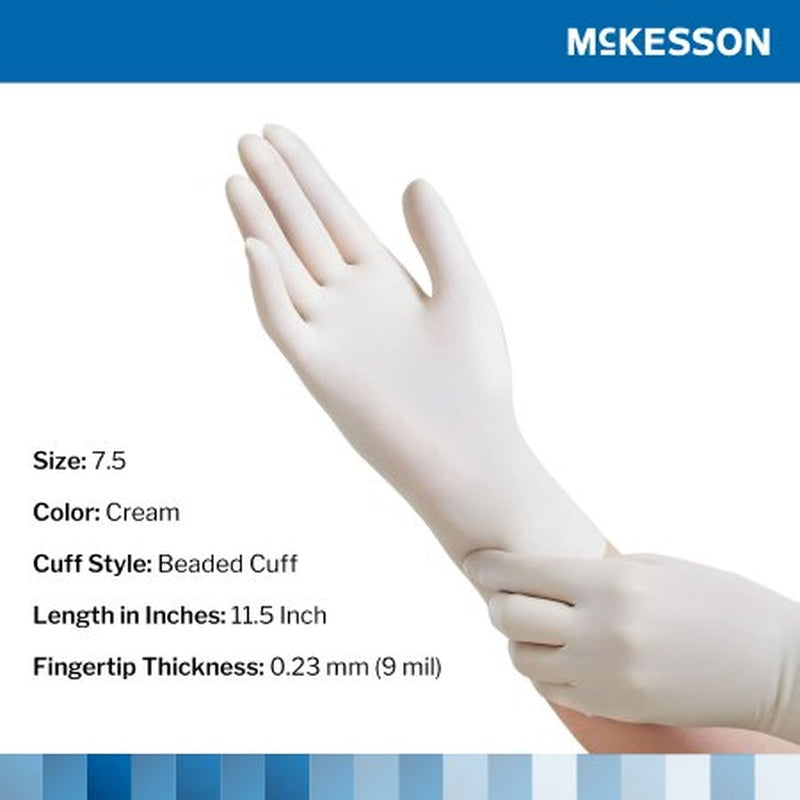 mckesson perry performance plus surgical glove size 7 5 cream mckesson perry performance plus surgical glove mk1044707bx