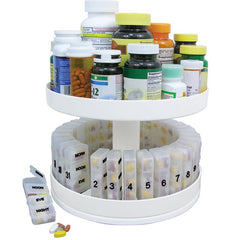 Revolving Medicine Center W/31daily Pill Compartments