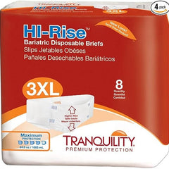 unisex adult incontinence brief tranquility hi rise bariatric 3x large disposable heavy absorbency packaging type case