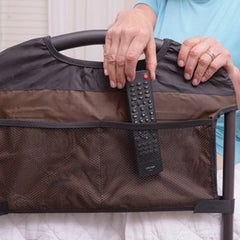 bed rail with organizer