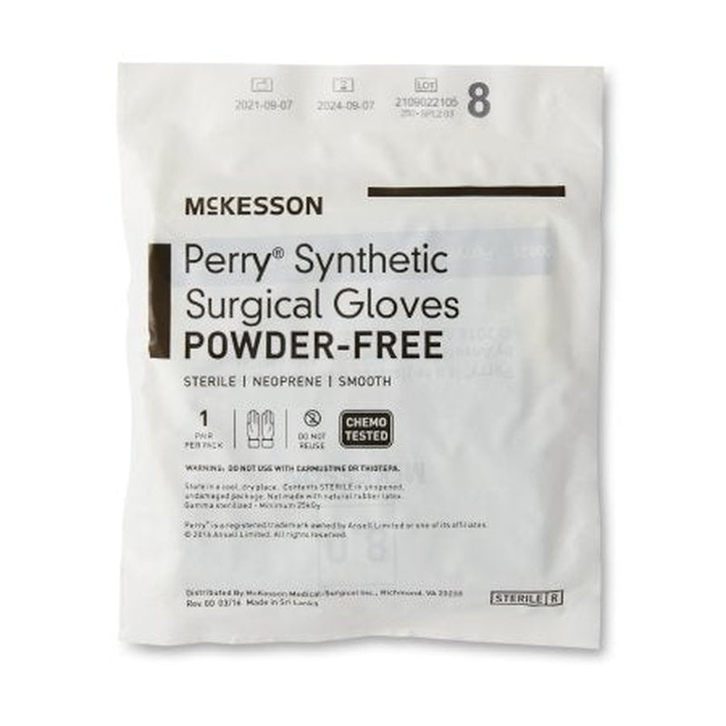 mckesson perry performance plus polychloroprene surgical glove size 8 green mckesson perry performance plus surgical glove mk1044740bx