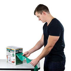 Cando Exercise Band Green Medium 100-yard Dispenser Box