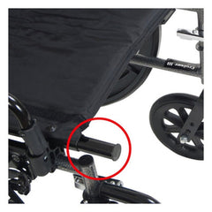 Lightweight K3 manual wheelchair with elevating leg rests close-up