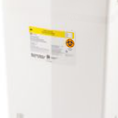 Pharmaceutical Waste Container PharmaSafety White Base 26 H X 12-3/4 D X 18-1/4 W Inch Vertical Entry 18 Gallon