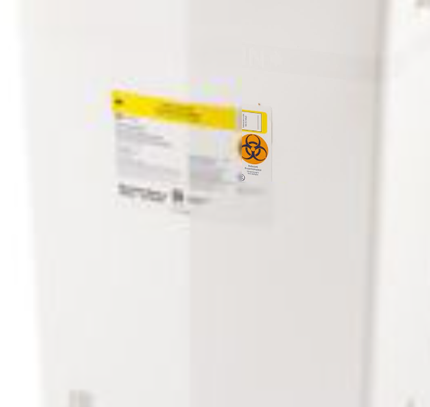 Pharmaceutical Waste Container PharmaSafety White Base 26 H X 12-3/4 D X 18-1/4 W Inch Vertical Entry 18 Gallon