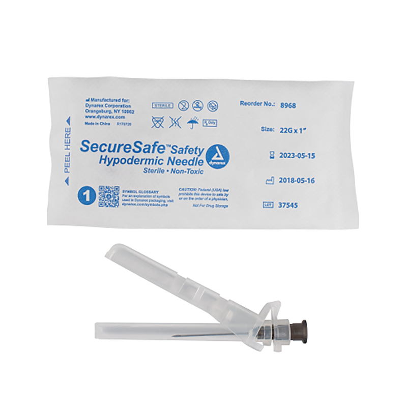 Dynarex SecureSafe Safety Hypodermic Needles
