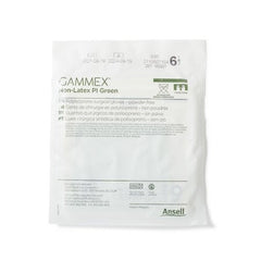 gammex non latex pi green polyisoprene surgical glove size 6 5 light green gammex non latex pi green surgical glove mk648142bx