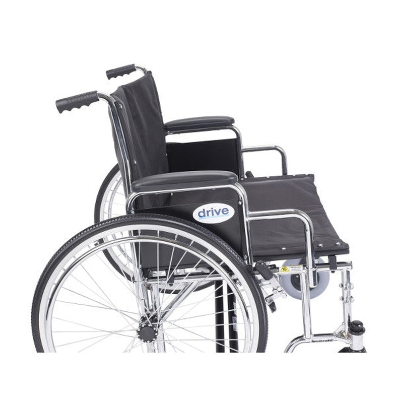 Drive Medical Sentra Heavy Duty Wheelchair with Extra large padded armrests ,8 inch front Wheels ,700 lbs Weight Capacity ,30" (W) x 20" (D) ,10956Q