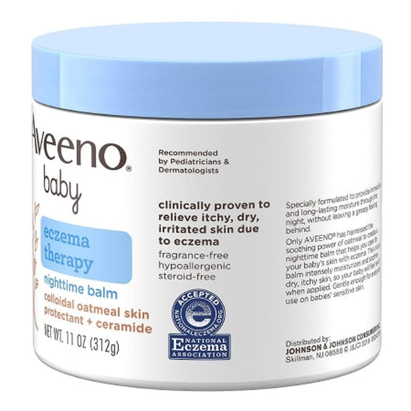 eczema cream aveeno baby eczema therapy nighttime balm 11 oz jar unscented ointment
