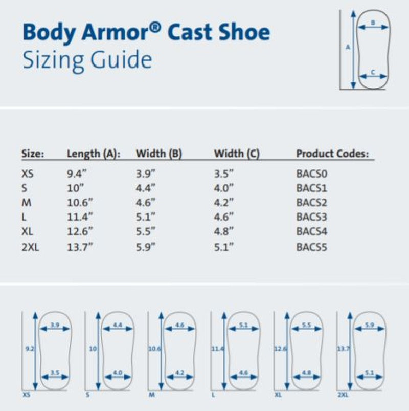 Body Armor Cast Shoe Medium