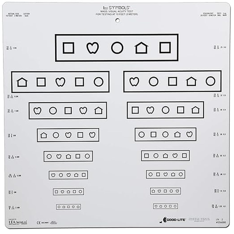 Eye Chart Lea Symbols 10 Foot Distance Acuity Test