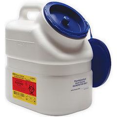 Pharmaceutical Waste Container Recykleen White Base 16.6 H X 10.7 W X 6 D Inch Horizontal Entry 3 Gallon