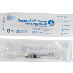 dynarex securesafe syringe with safety needle