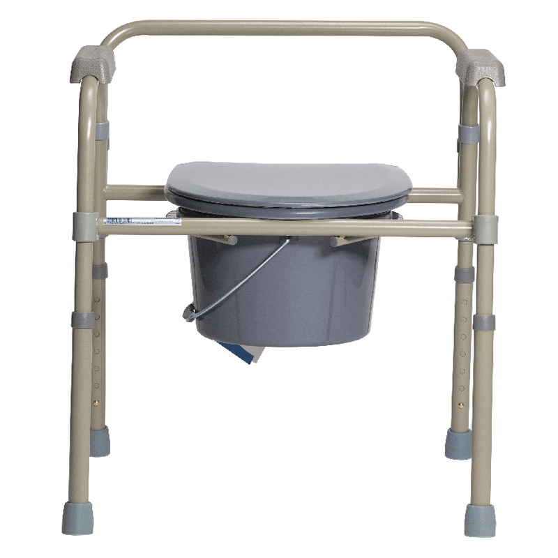 dynarex folding bedside commode