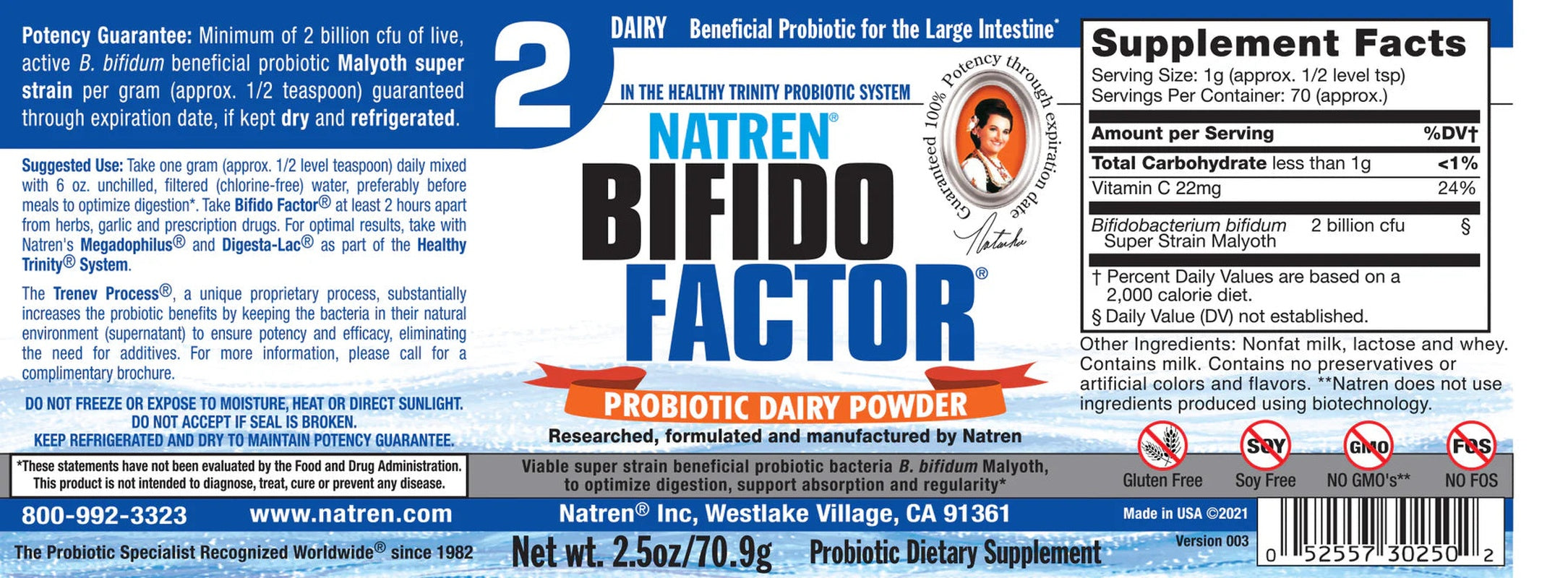 Natren Bifido Factor - 2.5 Oz