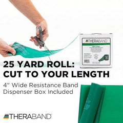 Exercise Resistance Band TheraBand Green 4 Inch X 25 Yard Heavy Resistance, Packaging Type- Each