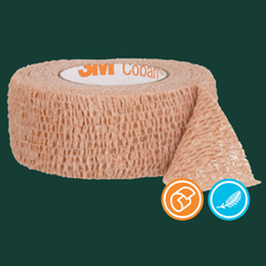 Cohesive Bandage 3M Coban 1 Inch X 5 Yard Self-Adherent Closure Tan NonSterile Standard Compression, Packaging Type- Case