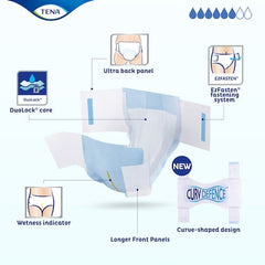 unisex adult incontinence brief tena complete care ultra™ large disposable moderate absorbency