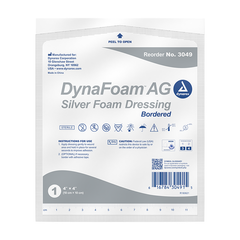 dynarex dynafoam ag bordered foam dressing