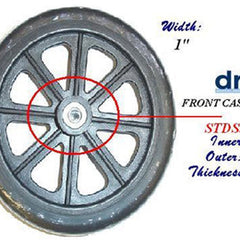 Drive Medical Front Wheel 8 For 10952b & Cruiser Wc (each)