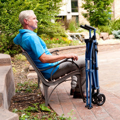 Ez Fold n go Walker Cobalt Blue All Care Store