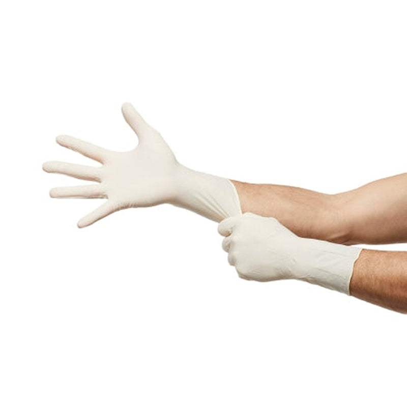 surgical glove nitriderm size 7 sterile nitrile standard cuff length fully textured white chemo tested packaging type box