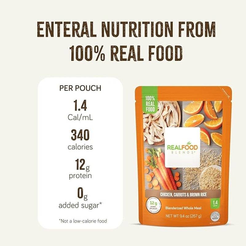 tube feeding formula real food blends chicken salmon quinoa flavor liquid 9 4 oz pouch packaging type case