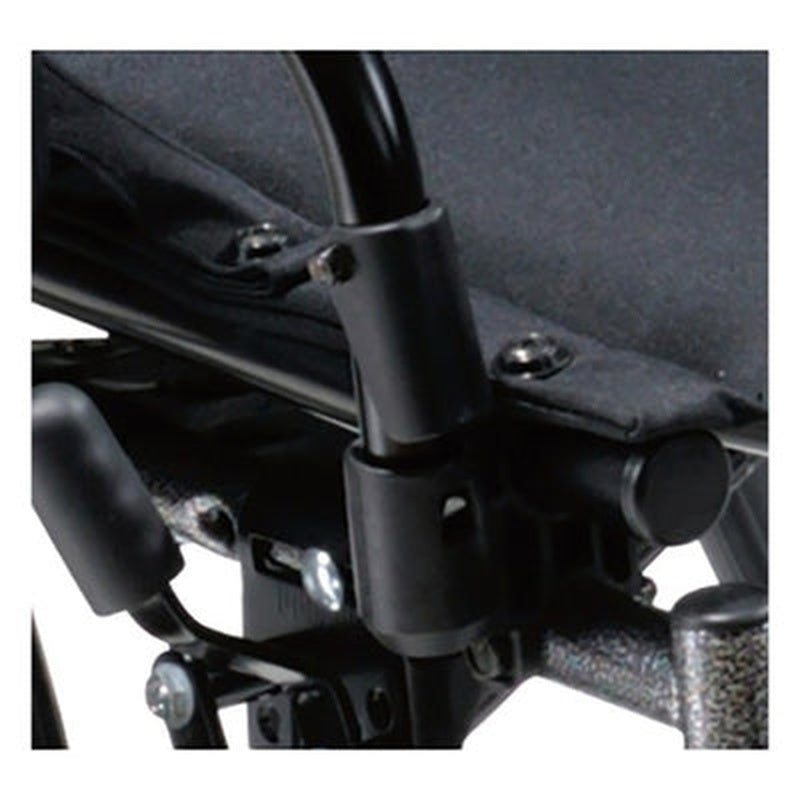 Cruiser III wheelchair rear view with push handles and large rear wheels