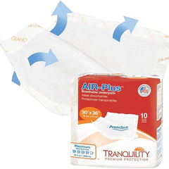 disposable underpad tranquility air plus powersorb material absorbency