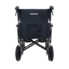 heavy-duty bariatric transport wheelchair rear view with push handles
