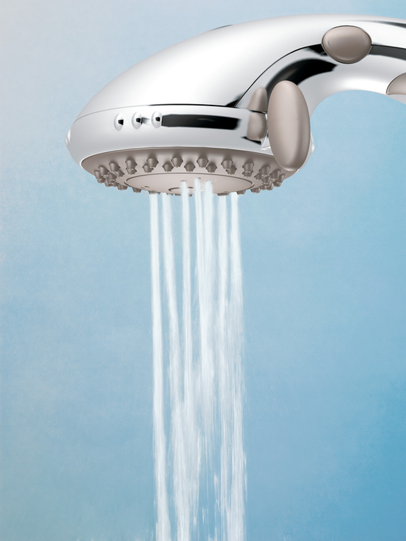 moen shower head hand held w pause control chrome finish