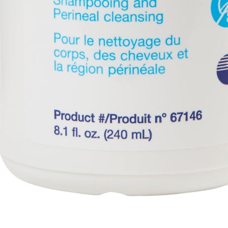 Rinse-Free Shampoo and Body Wash Bedside-Care 8.1 oz. Pump Bottle Unscented, Packaging Type- Case