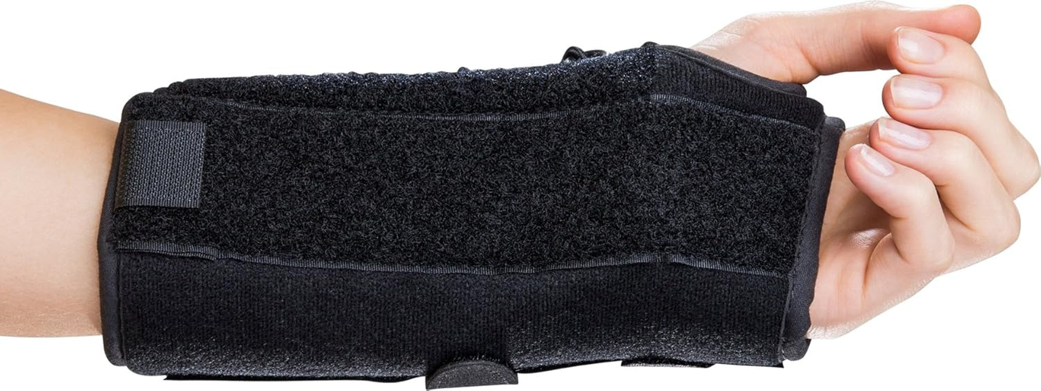 Wrist Brace ProCare Quick-Fit Wrist II Preformed Aluminum / Foam / Nylon Left Hand Black One Size Fits Most, Packaging Type- Each