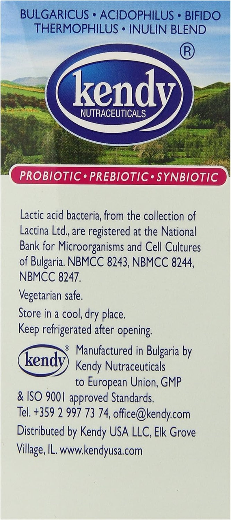 Kendy Usa Prebiotic Probiotic Symbiotic Actiflora Plus - 100 Capsules