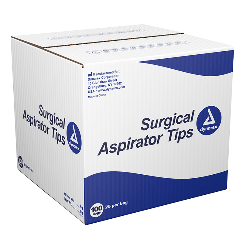 Dynarex Surgical Aspirator Tips, Case of 2500 Tips