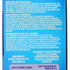 tampon tampax pearl light regular super absorbency plastic applicator individually wrapped packaging type box