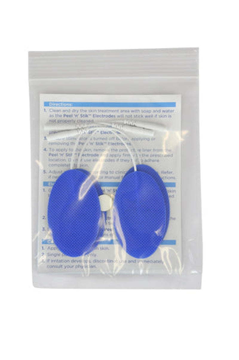 Reusable Electrodes Pack/4 1.5 X2.5 Oval Blue Jay Brand
