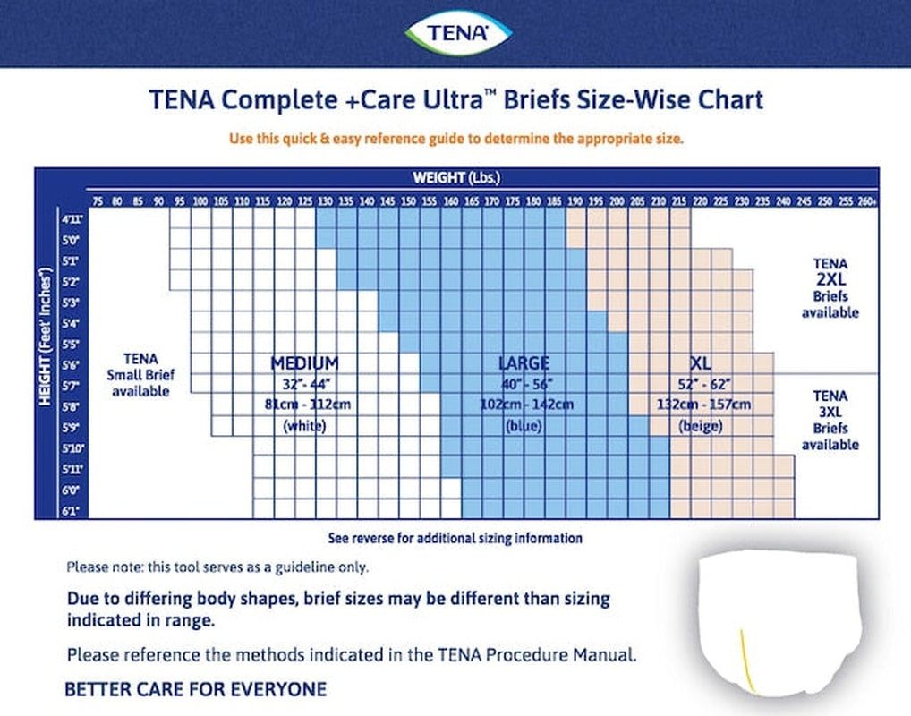 unisex adult incontinence brief tena complete care ultra medium disposable moderate absorbency packaging type case