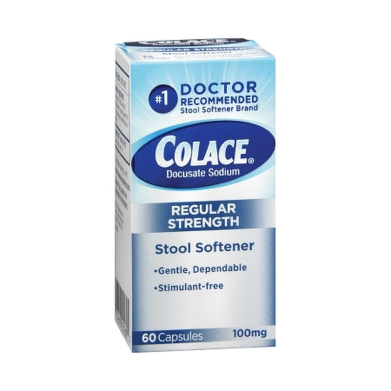 Stool Softener Colace Capsule 60 per Bottle 100 mg Strength Docusate Sodium,Packaging Type- Each