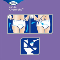 unisex adult absorbent underwear tena proskin overnight super pull on with tear away seams medium disposable heavy absorbency packaging type case