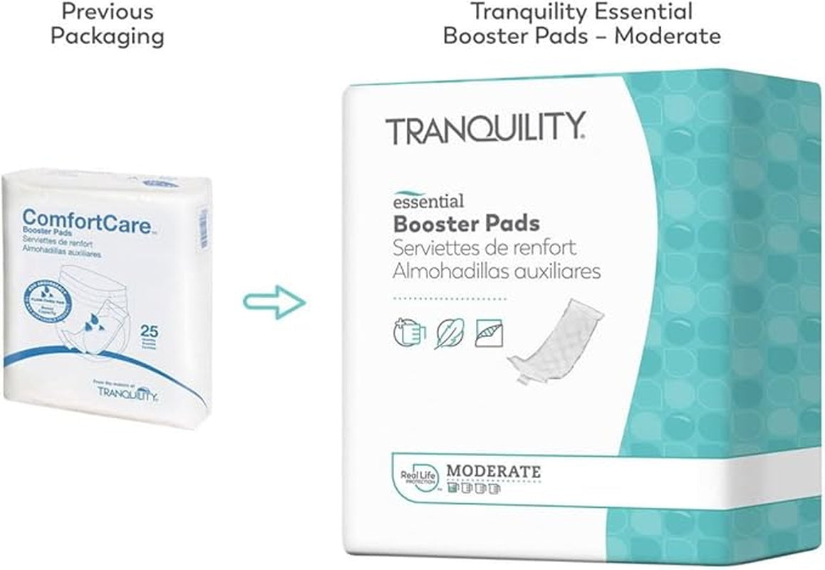 booster pad tranquility essential 3 1 2 x 12 inch heavy absorbency super absorbent core one size fits most packaging type case