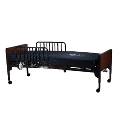 semi electric homecare bed w half rail