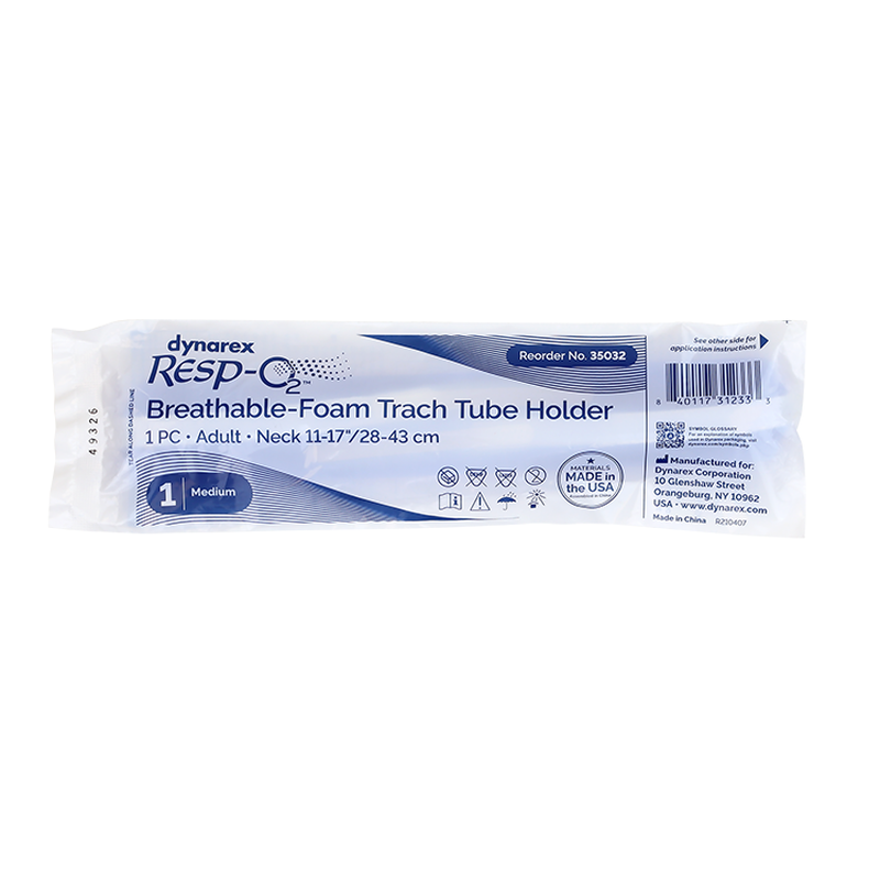 breathable foam trach tube holder 1 piece