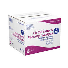 dynarex piston irrigation syringe 60 cc pack type 30 box per case