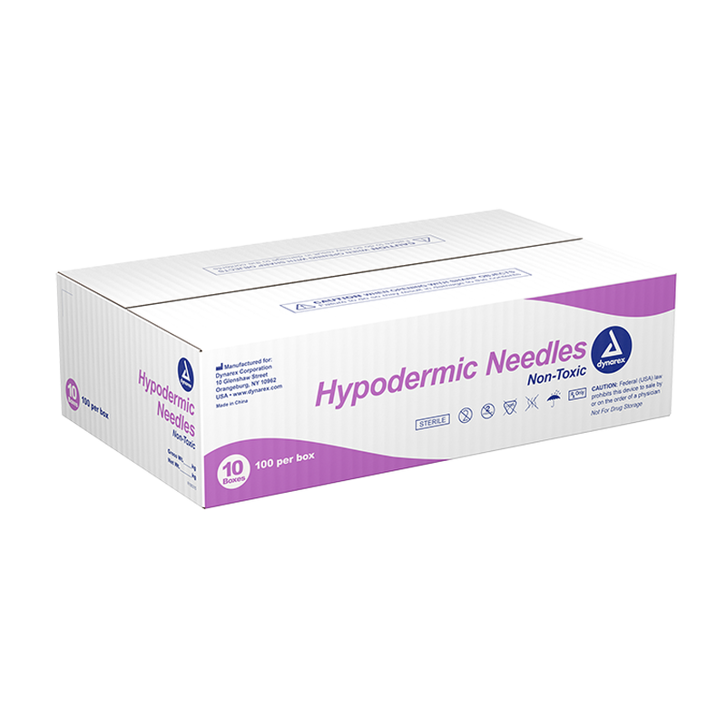 dynarex hypodermic needles pack type 100 per box