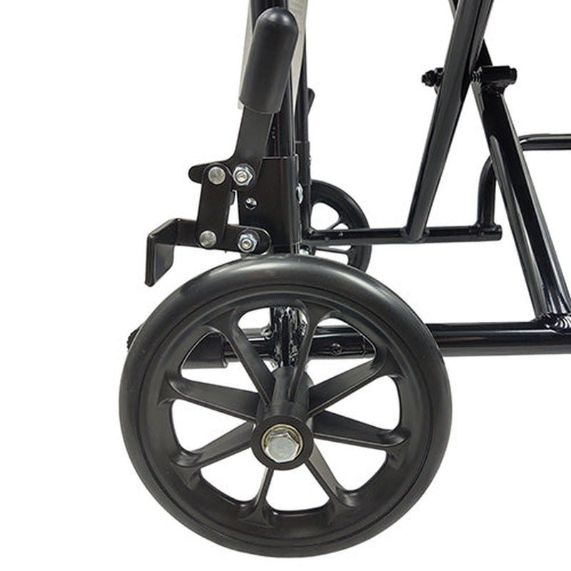 Portable electric wheelchair battery and motor detail